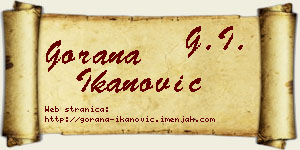 Gorana Ikanović vizit kartica